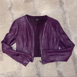 Bebe leather crop jacket